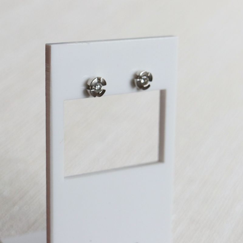 white gold flower earrings with diamonds - Carathea Jewellers