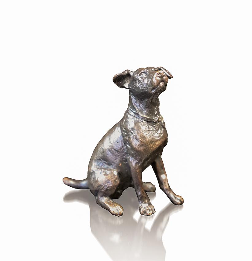 Solid Bronze Jack Russell, Sitting Sculpture Gifts Richard Cooper & Co 