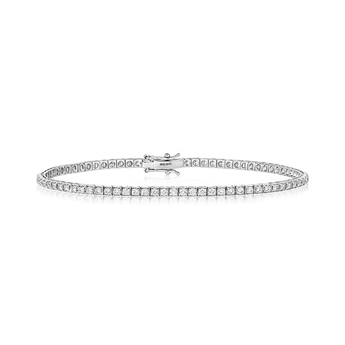 18ct White Gold 2.00 ct Diamond Tennis Bracelet Carathea 