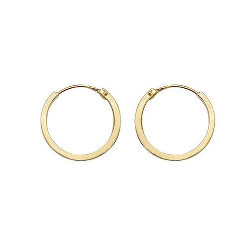 9ct Gold 10 mm Hinged Sleepers Jewellery 