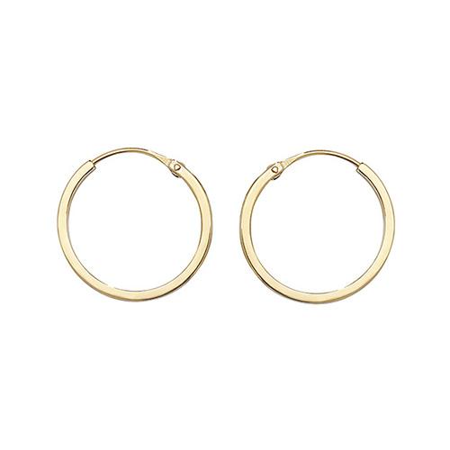 9ct Gold 12 mm Hinged Sleepers Jewellery Carathea Jewellers