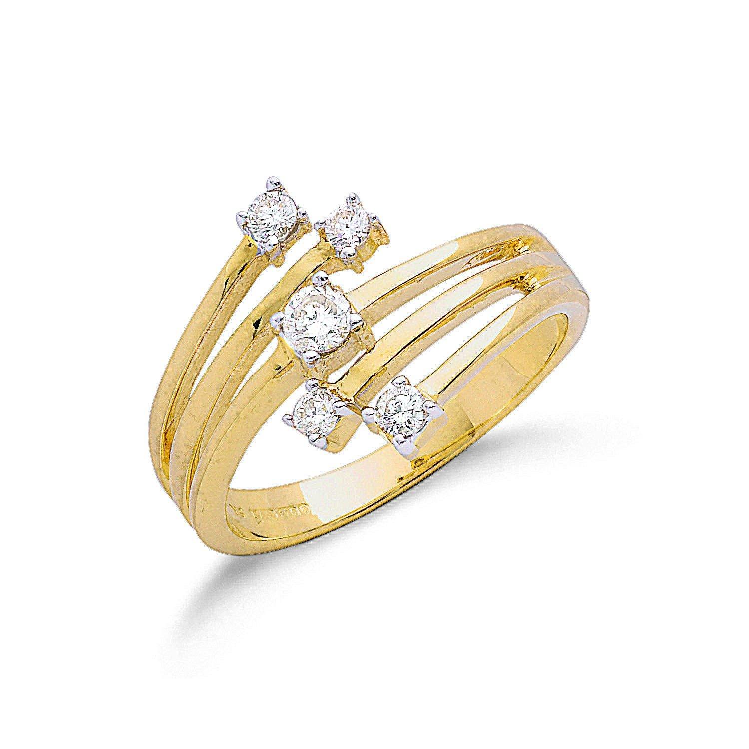 9ct Gold Diamond Ring 0.3ct Jewellery Hanron 