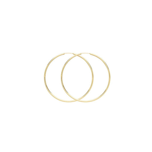 9ct Gold 35 mm Hoop Earrings Jewellery Treasure House Limited 