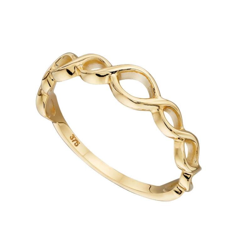 9ct Gold Infinity Ring Jewellery 