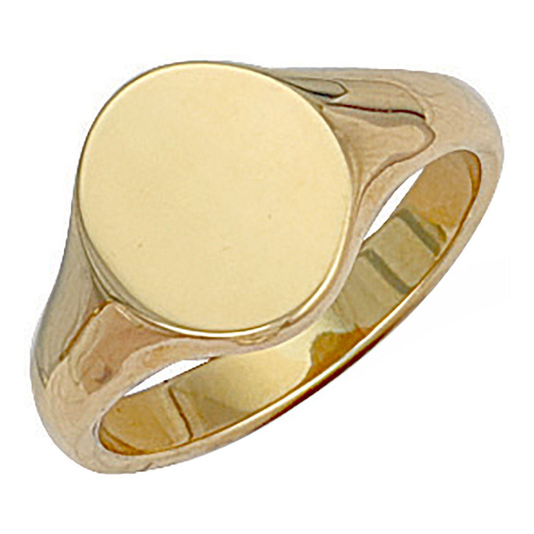 Gold Oval Signet Ring Carathea