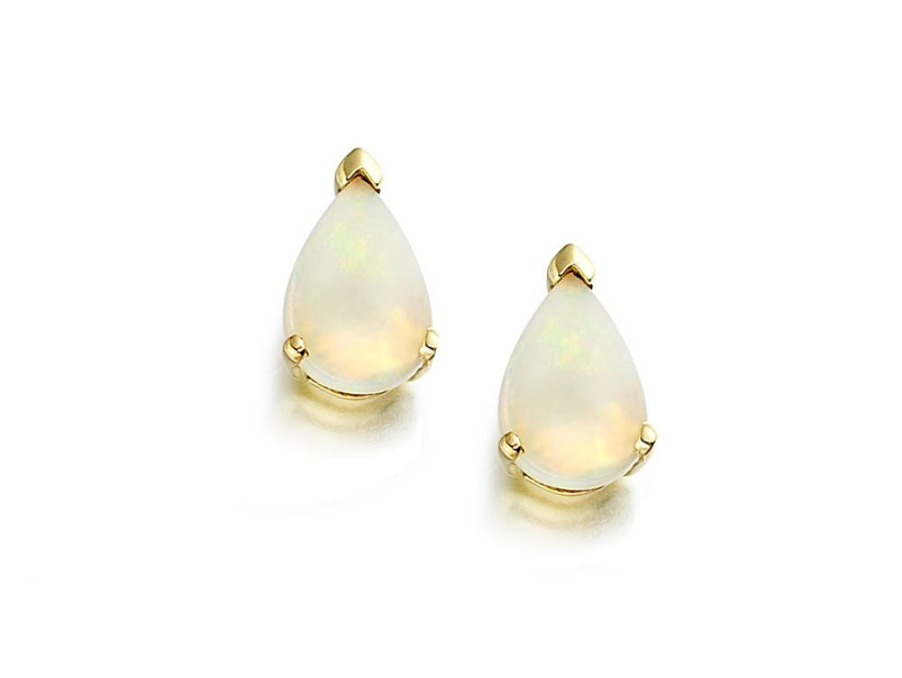 9ct Gold Opal Teardrop Earrings Jewellery AMORE