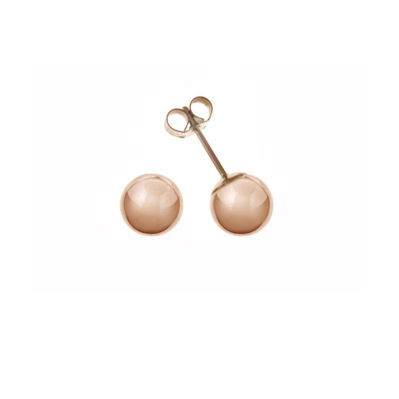 9ct Rose Gold Ball Stud Earrings 5mm Jewellery Carathea