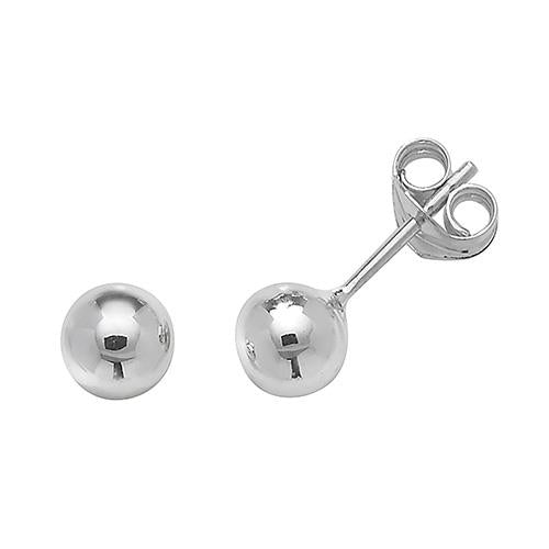 9ct White Gold Ball Studs Jewellery Treasure House Limited 
