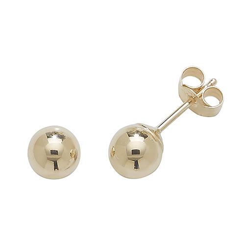 9ct Gold 5 mm Ball Stud Earrings Earrings - Carathea