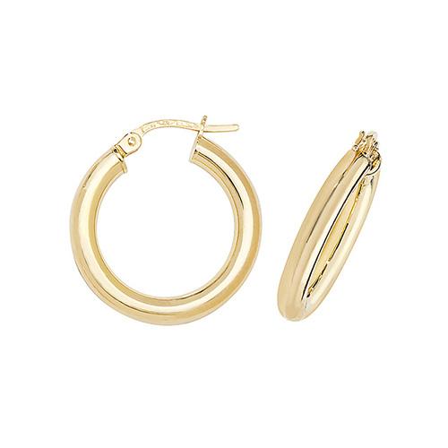 Gold Round Hoop Earrings Earrings Treasure House Limited