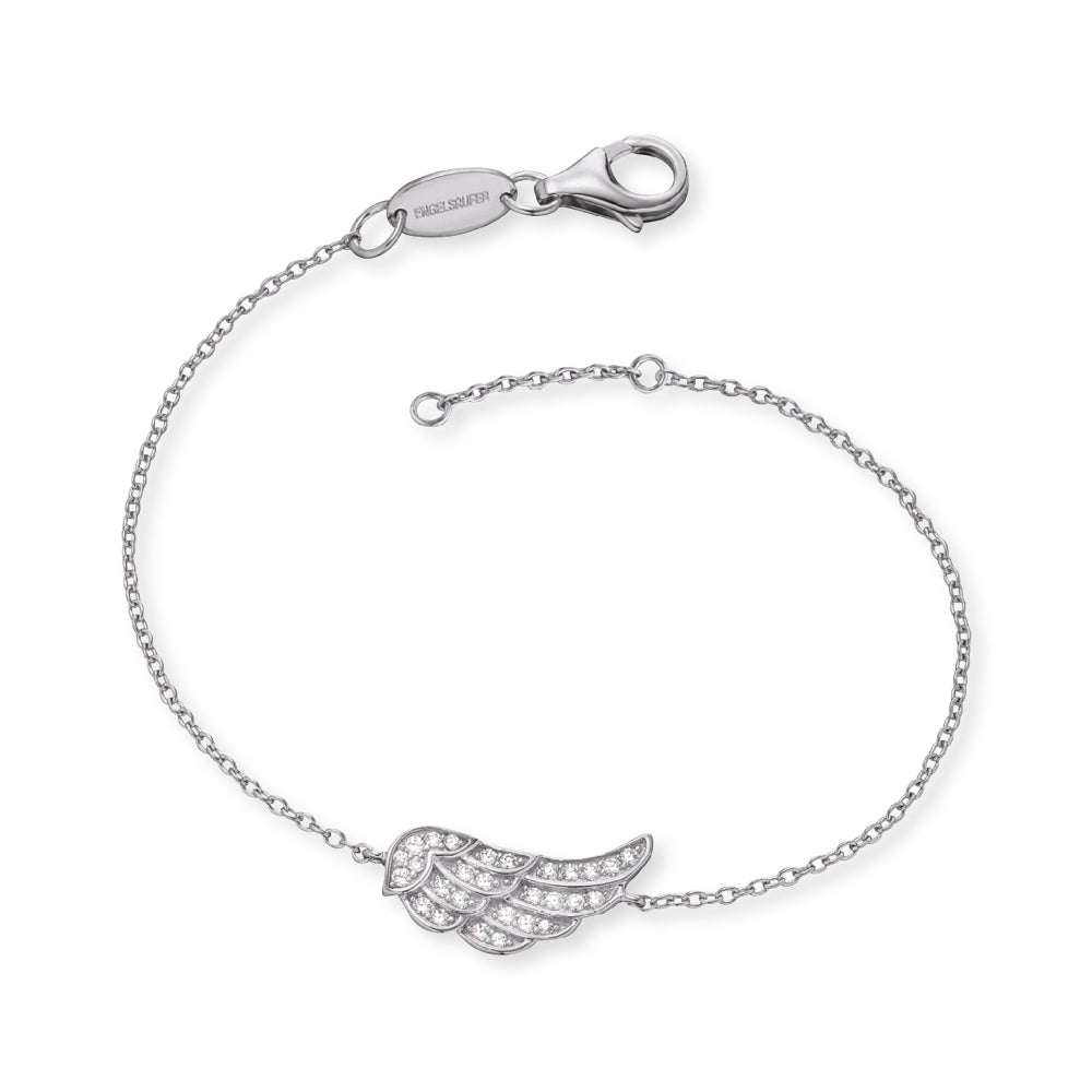 silver bracelet with Angel Wing design