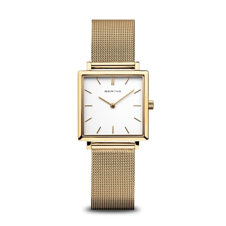 Bering Ladies Watch Gold Square Dial Watches Bering