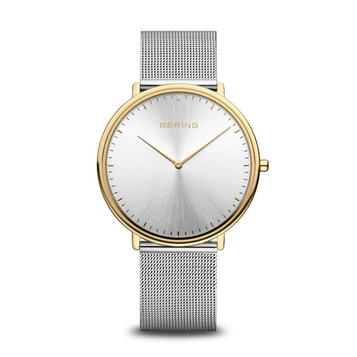 Ladies Bering Two-Tone Ultra-Slim Watch Milanese Strap 15739-010 Watches Bering
