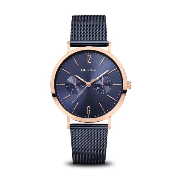 Bering Watch with Blue and Rose Gold 14236-367 Watches Bering 