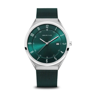 Men's Bering Watch Green Dial and Milanese Bracelet 18740-808 Watches Bering 