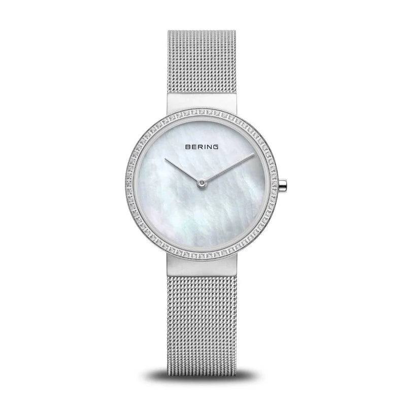 Bering ladies watch mother of pearl dial and crystals Carathea