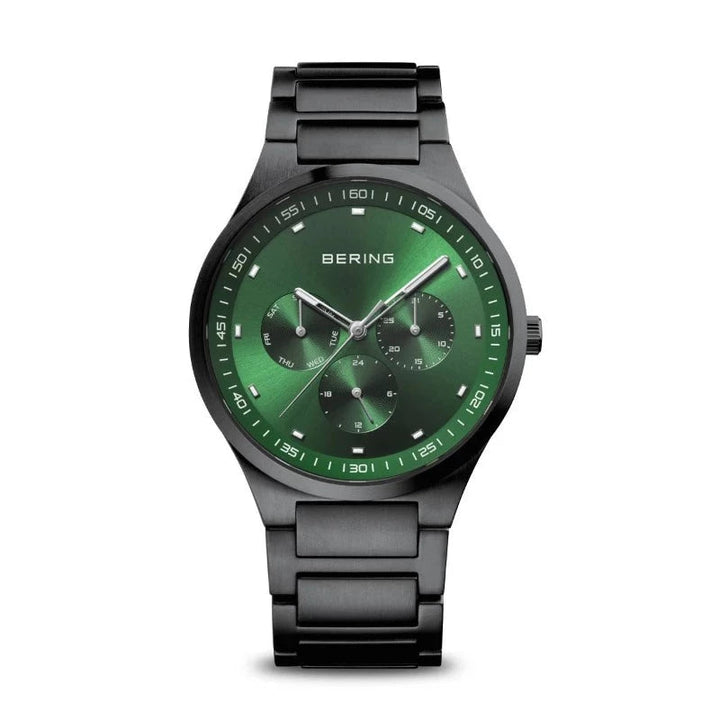 Men's Bering Watch Black Green 11740-728 Watches Bering