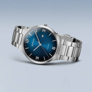 Bering Men's Titanium Watch with Blue Dial 15240-777 Watches Bering 