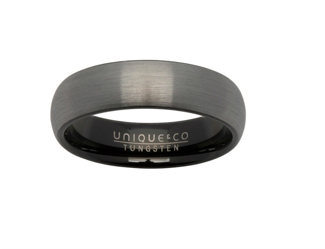 Brushed Black Tungsten Ring Jewellery Unique 56 