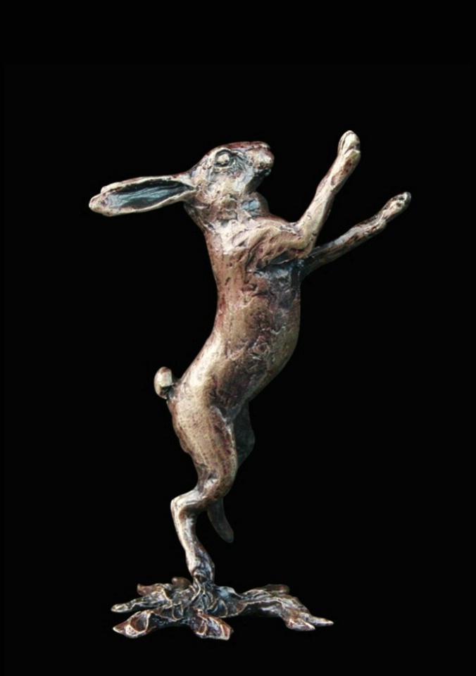 Bronze Boxing Hare Sculpture Gifts Richard Cooper & Co