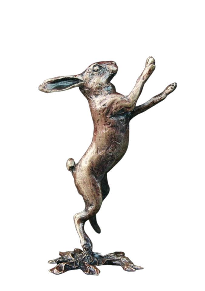 Bronze Boxing Hare Sculpture Gifts Richard Cooper & Co