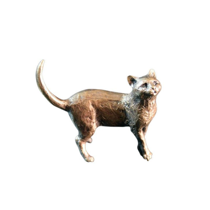 Bronze Cat Standing Sculpture Giftware Richard Cooper & Co