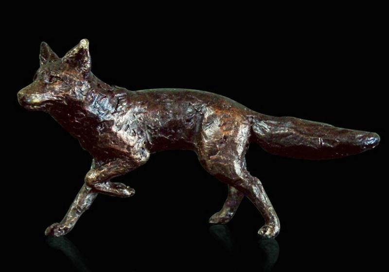 Bronze Fox Running Sculpture Gifts Richard Cooper & Co 