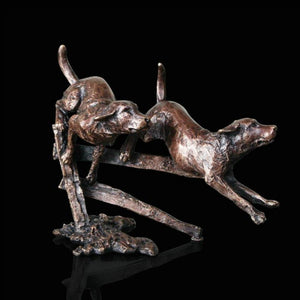 Bronze Labradors Running Gifts Richard Cooper & Co 