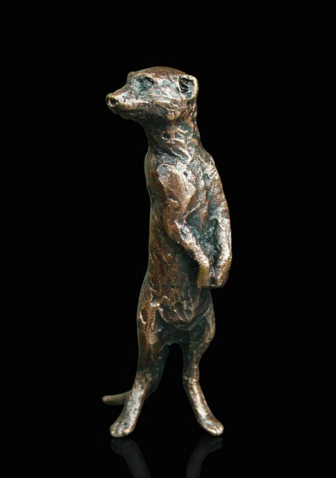 Bronze Meerkat, Standing Sculpture Gifts Richard Cooper & Co 