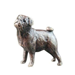 Solid Bronze Pug Dog Sculpture Giftware Richard Cooper & Co 