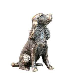 Solid Bronze Spaniel Dog Sculpture Giftware Richard Cooper & Co 