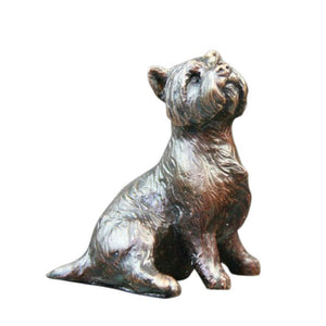 Bronze Westie, Sitting Sculpture Giftware Richard Cooper & Co 