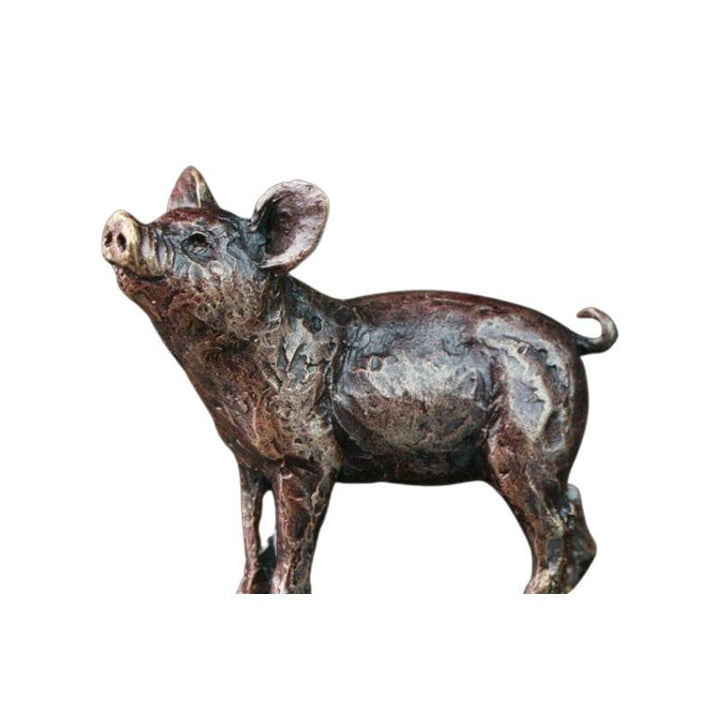Solid Bronze Pig Sculpture Giftware Richard Cooper & Co