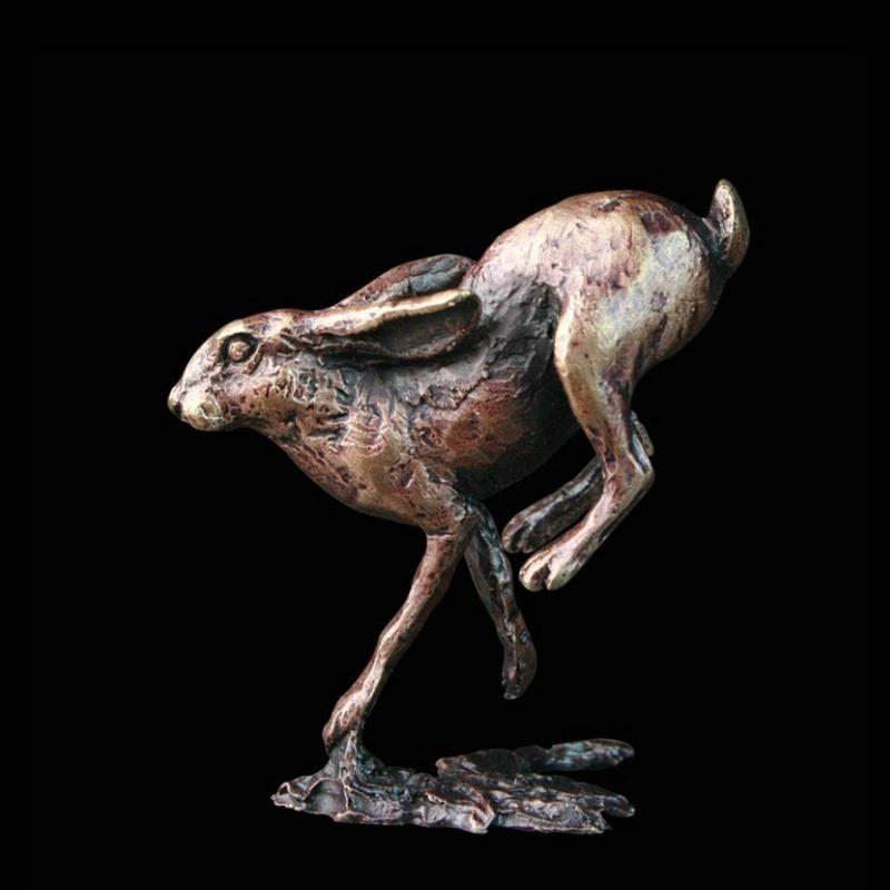 Bronze Running Hare Sculpture Gifts Richard Cooper & Co 
