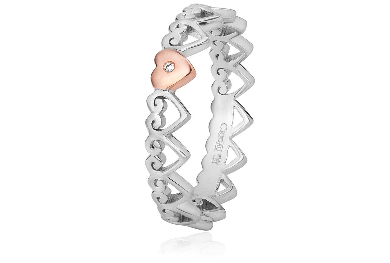 Clogau Heart Affinity Stacking Ring 3SEH06 Rings CLOGAU GOLD N 