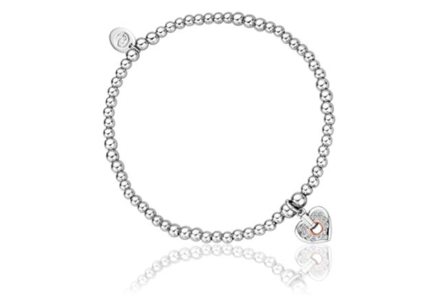 Silver Cariad Sparkle Heart Affinity Bead Bracelet 3SBB85S Bracelets & Bangles CLOGAU GOLD
