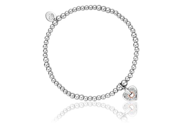 Silver Cariad Sparkle Heart Affinity Bead Bracelet 3SBB85S Bracelets & Bangles CLOGAU GOLD 