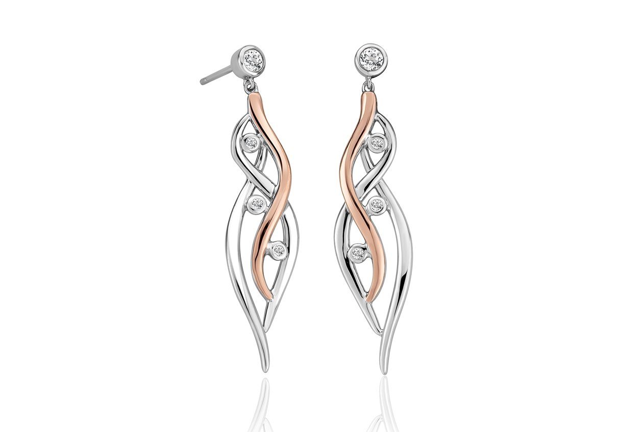 Clogau Swallow Falls Drop Earrings 3SCTWIE Jewellery Carathea jewellers