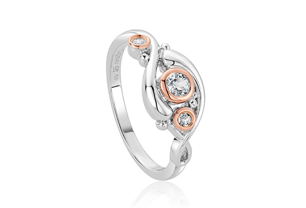 Clogau Pistyll Rhaeadr White Topaz Ring 3SSWF0346 Rings Carathea