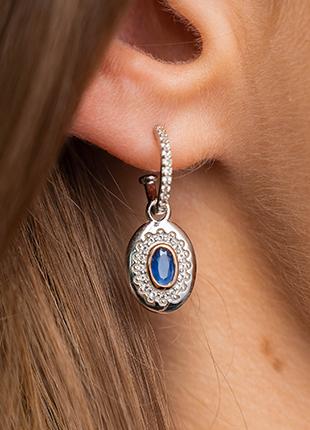 Clogau Princess Diana Sapphire Drop Earrings 3SLDD0070 Earrings CLOGAU GOLD