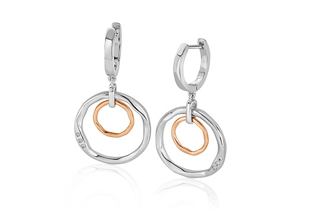 Clogau Ripples Double Hoop Earrings 3SRPP0214 Earrings CLOGAU GOLD