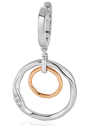 Clogau Ripples Double Hoop Earrings 3SRPP0214 Earrings CLOGAU GOLD 