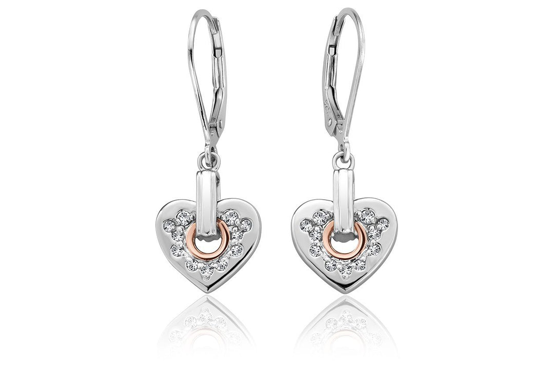 Clogau Gold Sparkle Heart Earrings 3SCCE01 Earrings CLOGAU GOLD
