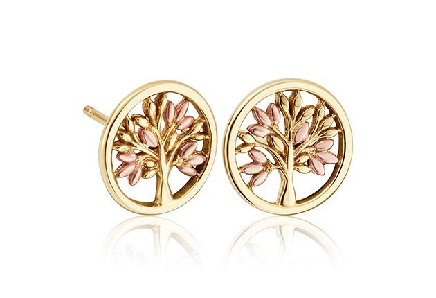 Clogau Welsh Gold Tree of Life Stud Earrings GTOL0009 Earrings Carathea jewellers