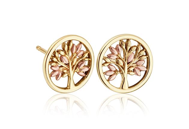 Clogau Welsh Gold Tree of Life Stud Earrings GTOL0009 Earrings CLOGAU GOLD 