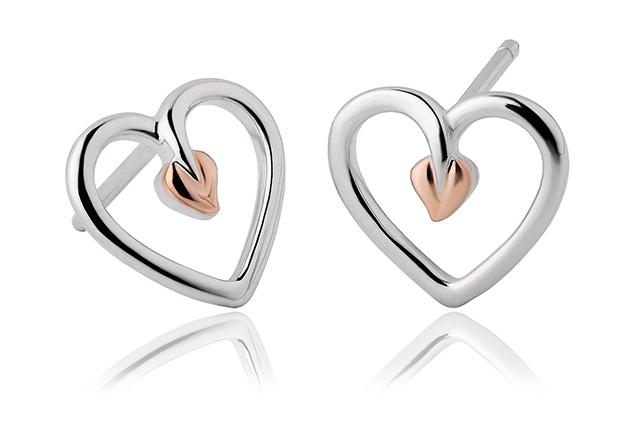 Clogau Tree of Life Heart Stud Earrings 3STLHE7 Earrings CLOGAU GOLD 