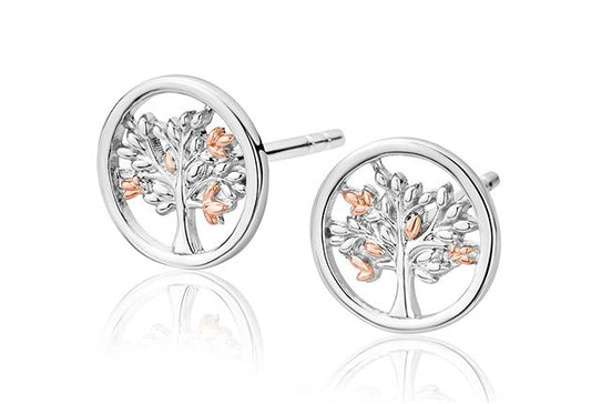 Clogau Round Tree of Life Stud Earrings Earrings Carathea 