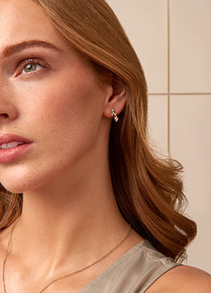 Clogau Vine of Leaves Diamond Stud Earrings GTOL0056 Earrings CLOGAU GOLD 