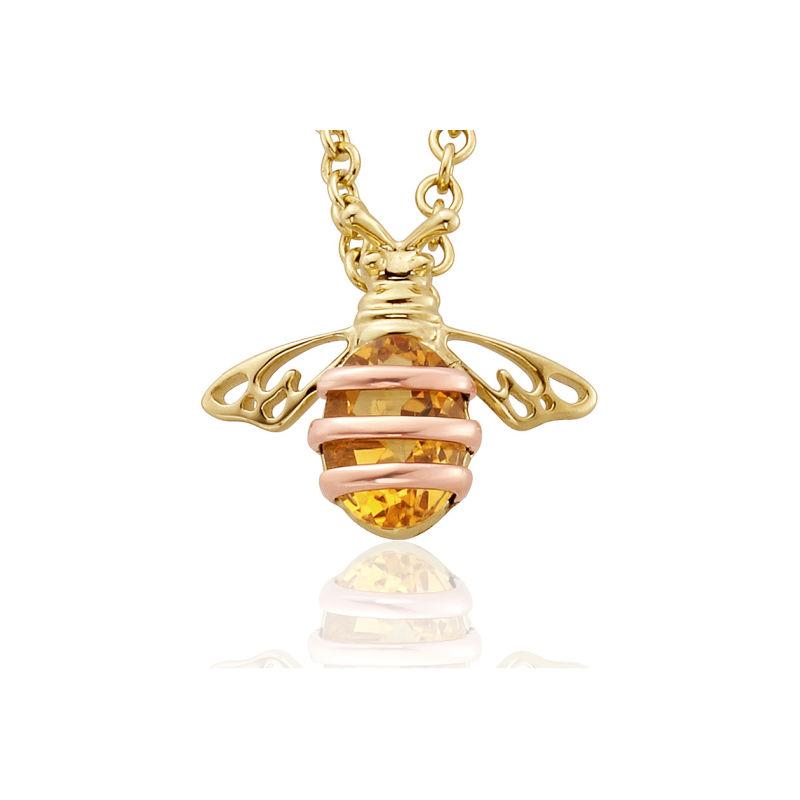 Clogau Gold Honey Bee Pendant with Citrine HNBCP Jewellery Clogau