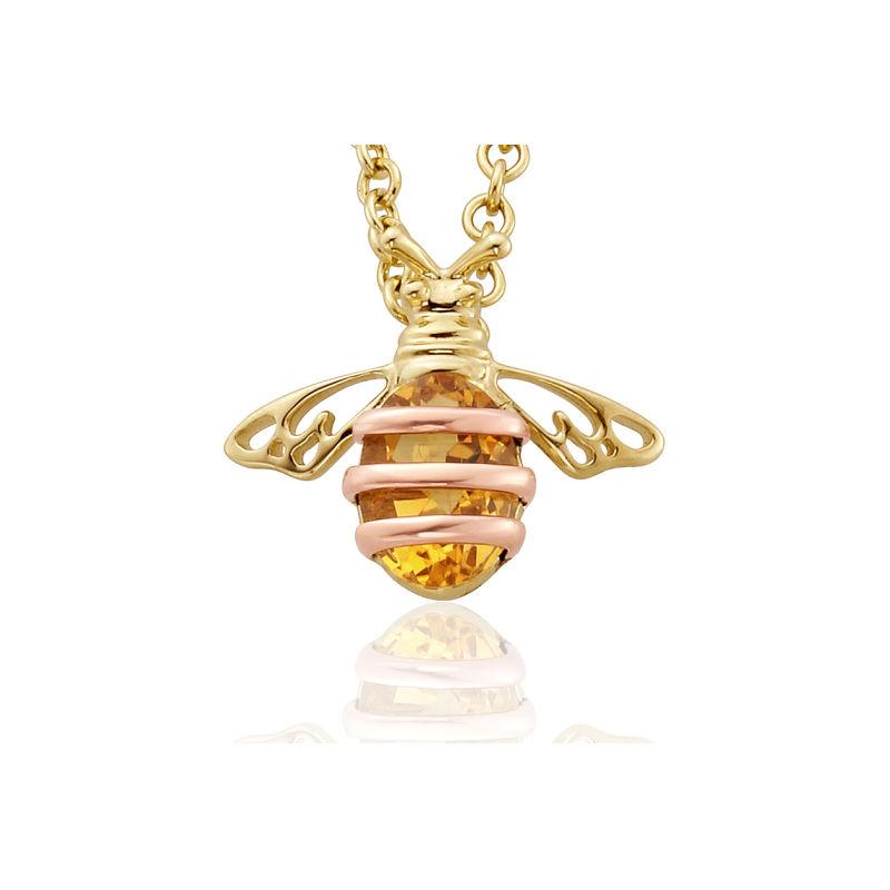 Clogau Gold Honey Bee Pendant with Citrine HNBCP Jewellery Clogau 